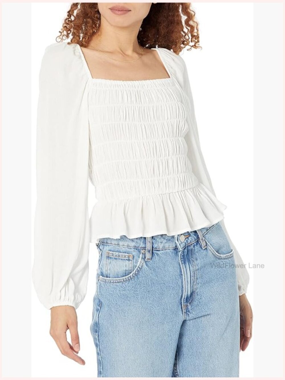 Wes Smocked Long-Sleeve Gauze Blouse